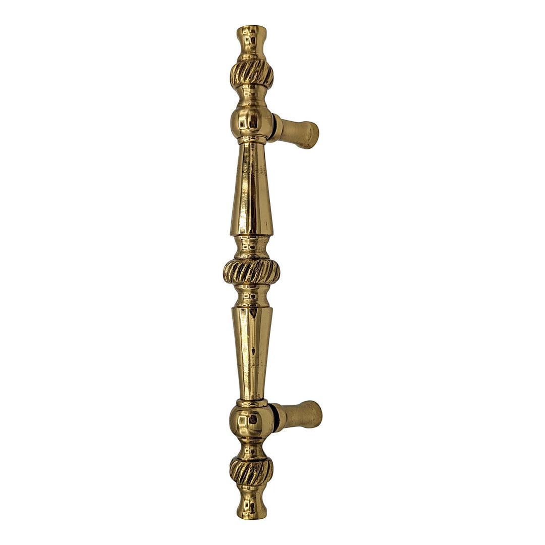 ##Antique Hardware## 6 1/2 Inch Overall (4 Inch c-c) Solid Brass Georgian Pull (Several Finishes Available)