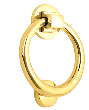 Traditional 5 Inch Brass Ring Door Knocker (Several Finishes Available)