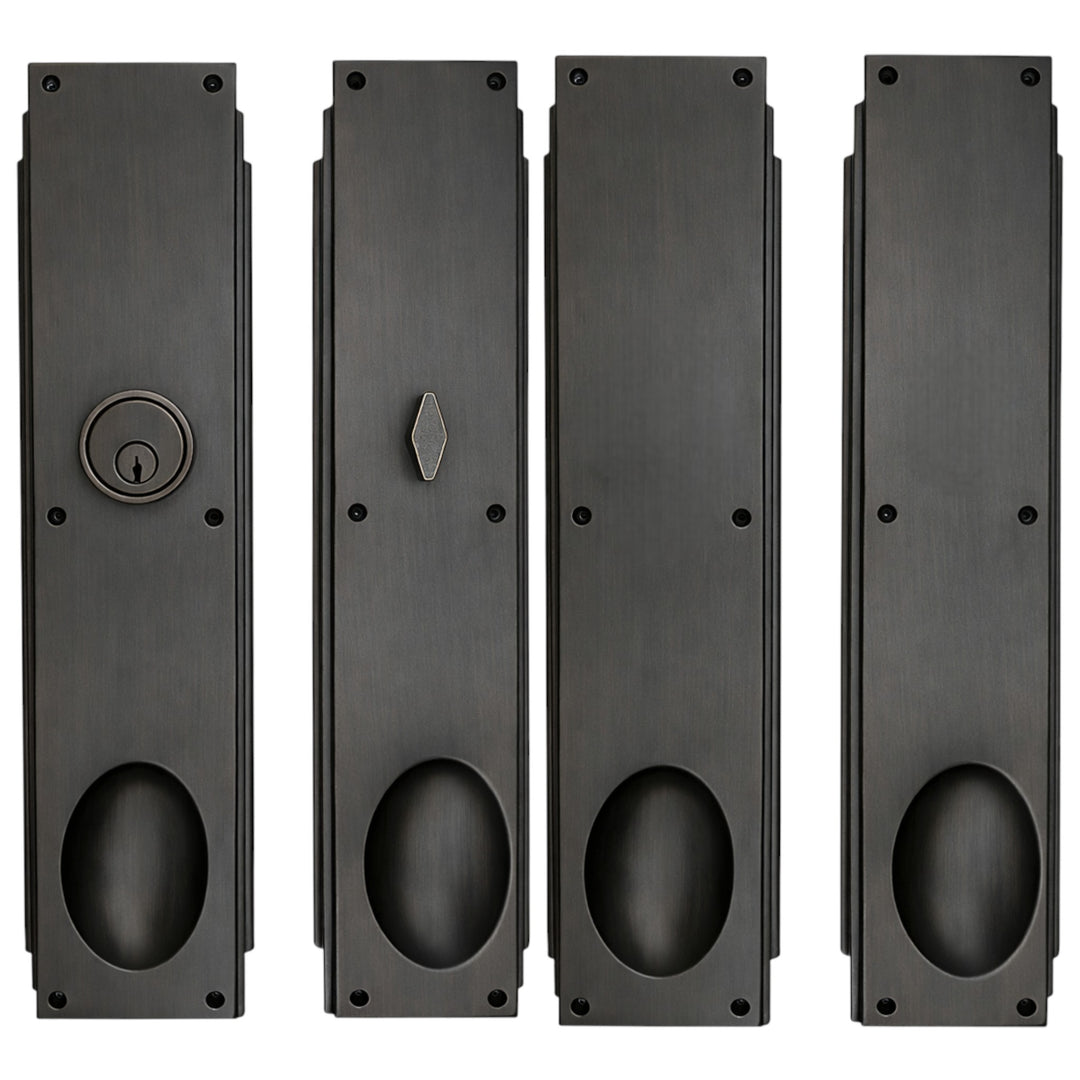 Skyscraper Double Door Entryway Set (Several Knob & Finish Options Available)