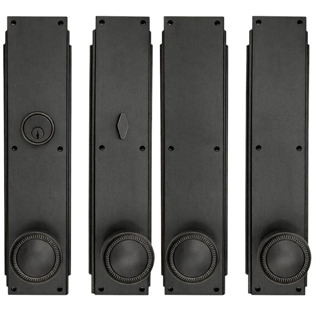 Skyscraper Double Door Entryway Set (Several Knob & Finish Options Available)