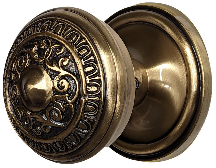 ##Antique Hardware## Traditional Rosette Door Set with Egg & Dart Door Knobs (Several Finishes Available)