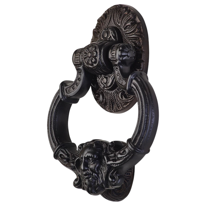 7 Inch (3 3/8 Inch c-c) Neptune Door Knocker in Solid Brass (Several Finishes Available)