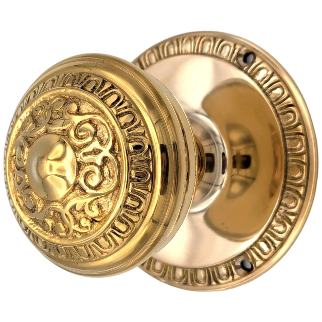 ##Antique Hardware## Egg & Dart Rosette Door Set with Egg & Dart Door Knobs (Several Finishes Available)