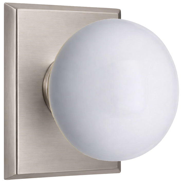 Magnifique® Rectangular Door Set with White Porcelain Knobs (Several Finishes Available)
