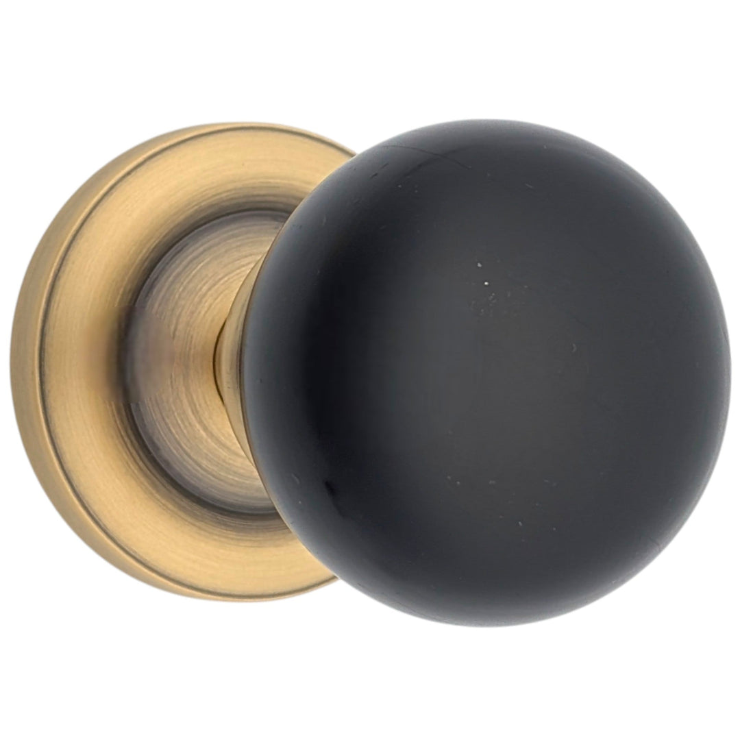 Magnifique™ Classic Door Set with Ebony Wood Knobs (Several Finishes Available)
