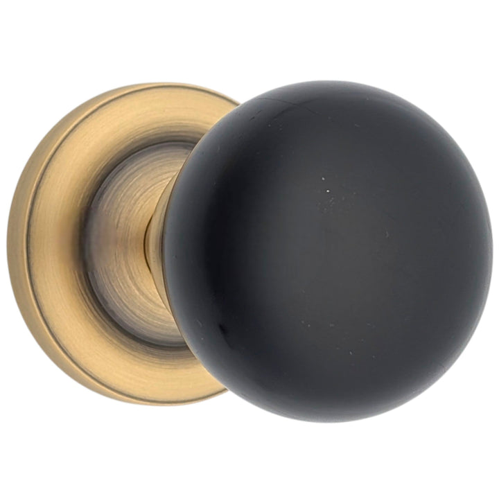 Magnifique™ Classic Door Set with Ebony Wood Knobs (Several Finishes Available)