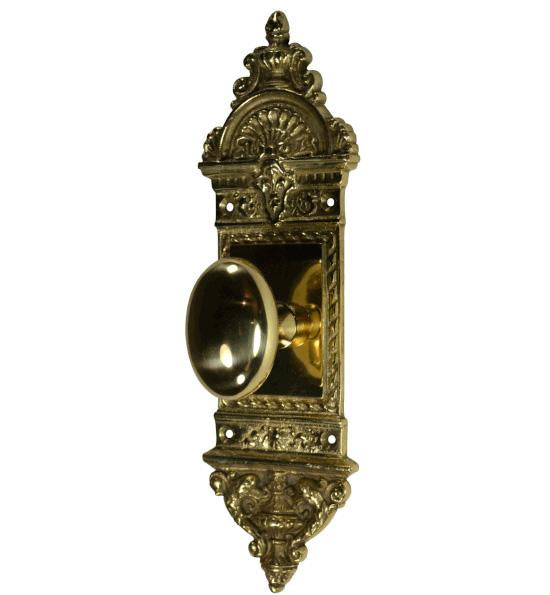 ##Antique Hardware## L'Enfant Small Backplate Door Set with Egg Door Knobs (Several Finishes Available)