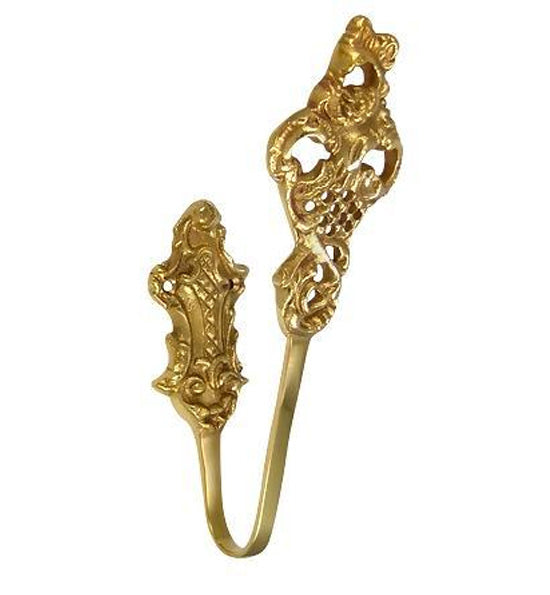 ##Antique Hardware## Solid Brass Curtain Tie Back - Baroque Style