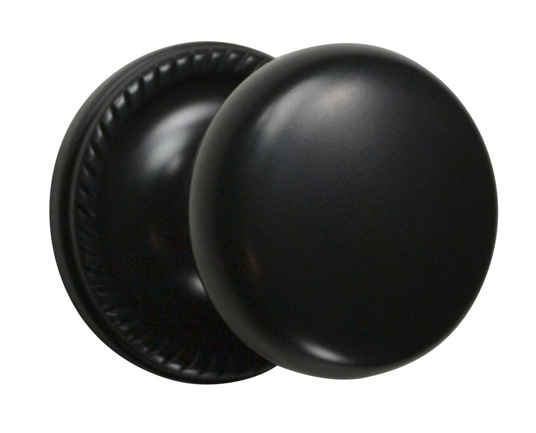 Georgian Roped Rosette Door Set with Round Brass Door Knobs (Several Finishes Available)