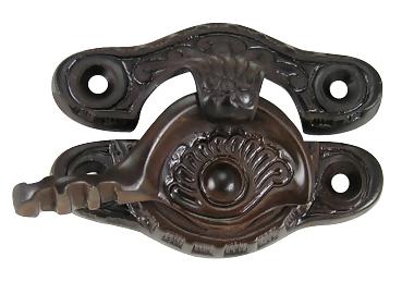 ##Antique Hardware## Floral Victorian Solid Brass Sash Window Lock (Several Finishes Available)