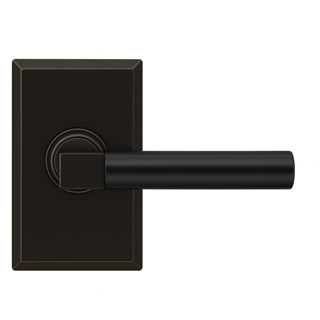 Magnifique® Rectangular Door Set with Modern Smooth Lever (Several Finishes Available)