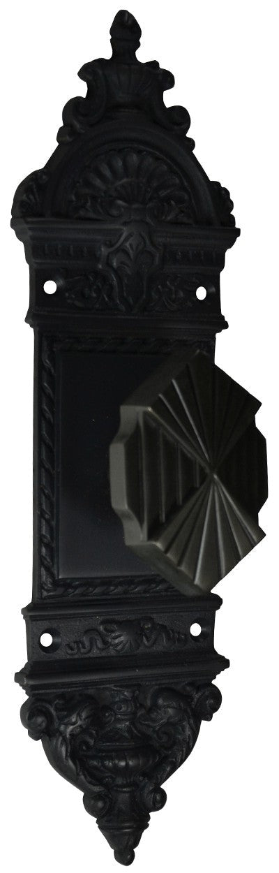 European Door Set With Art Deco Fanfare Knob (Several Finishes Available)