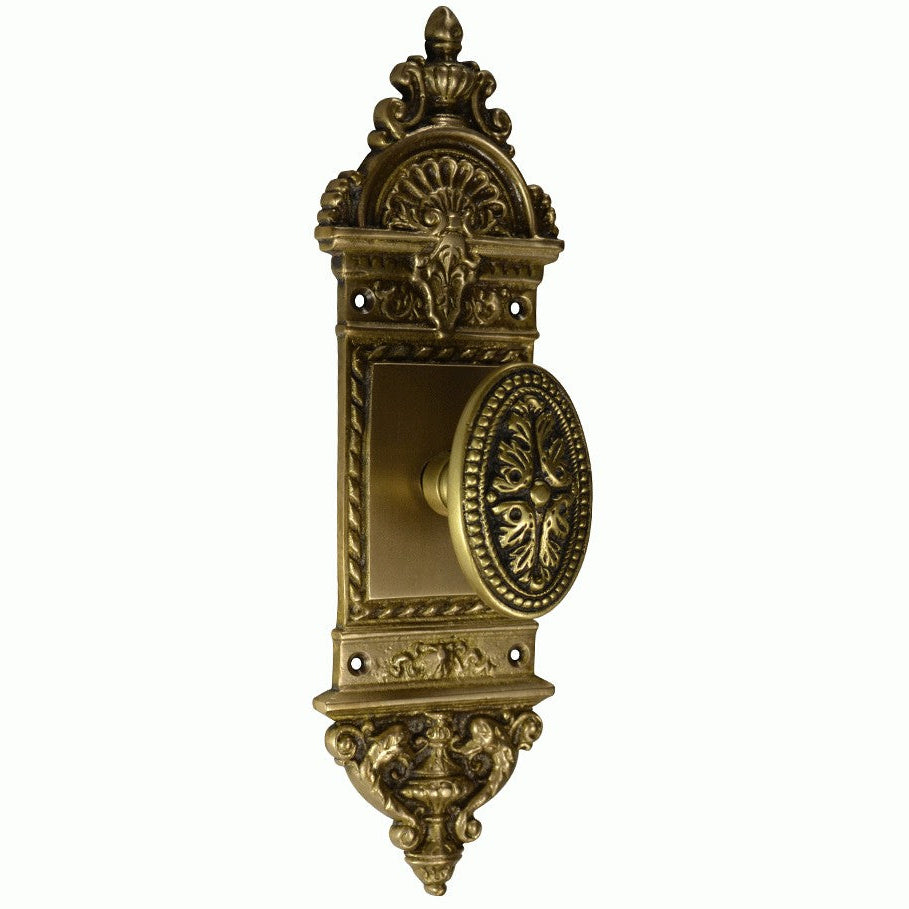 European Door Set With Beaded Style Avalon Oval Knob (Several Finishes Available)