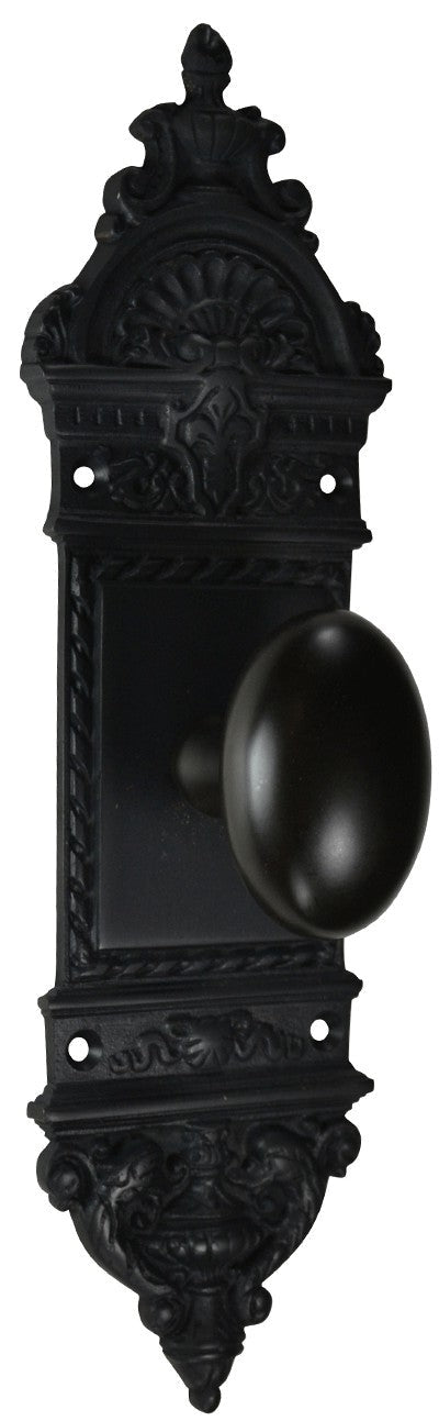L'Enfant Small Backplate Door Set with Egg Door Knobs (Several Finishes Available)