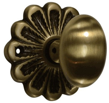 Maltesia Flower Rosette Door Set with Egg Door Knobs (Several Finishes Available)