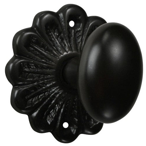 Maltesia Flower Rosette Door Set with Egg Door Knobs (Several Finishes Available)