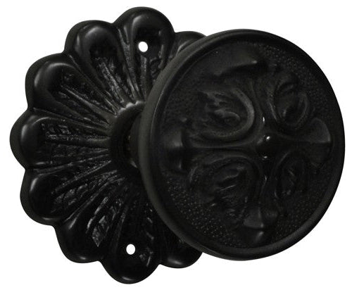 Solid Brass Romanesque Style Door Knob Set (Several Finishes Available)