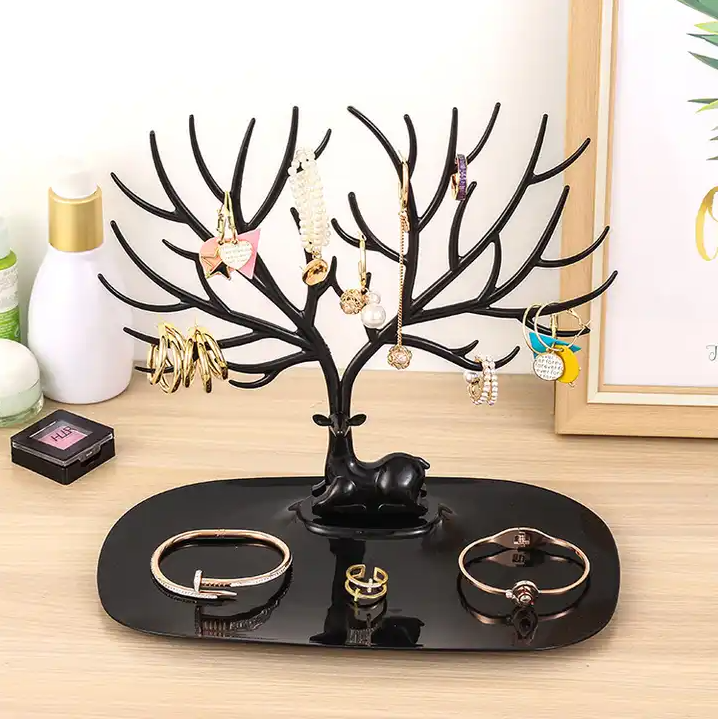 ##Antique Hardware## Deer Tree Tray Storage Gift Item