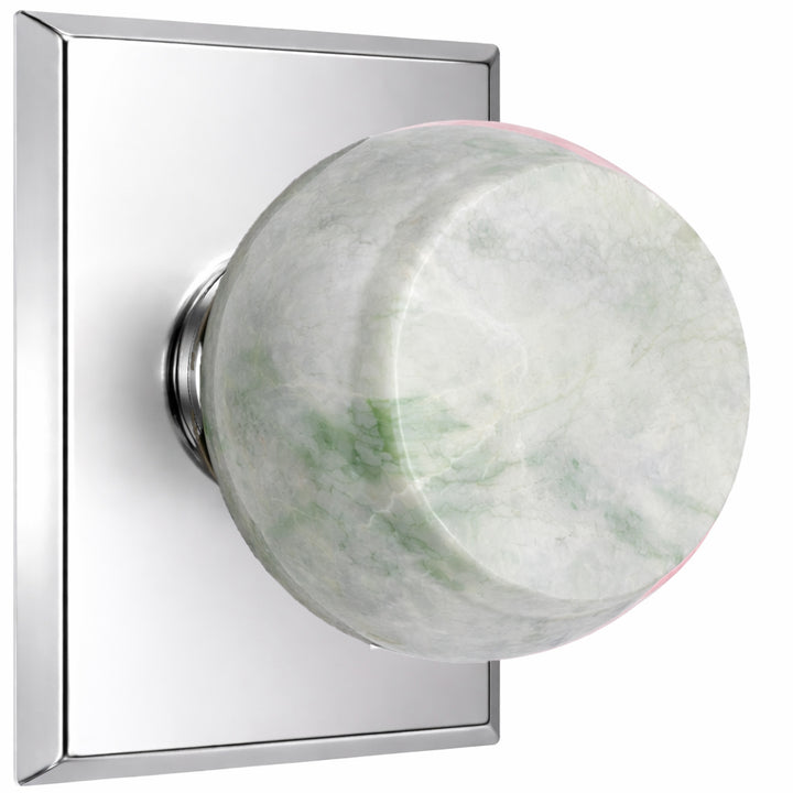 Magnifique® Rectangular Door Set with Green Jade Knobs (Several Finishes Available)