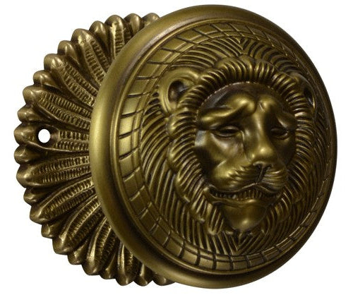 French Provincial Rosette Door Set with Lion Door Knobs (Several Finishes Available)