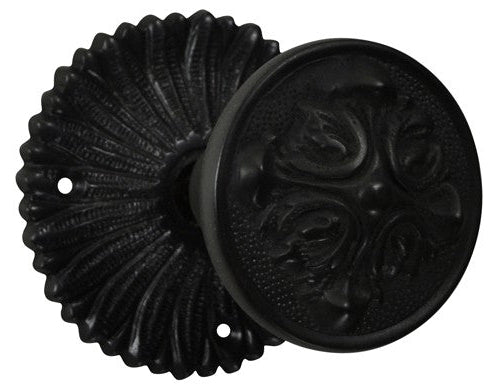 French Provincial Rosette Door Set with Romanesque Door Knobs (Several Finishes Available)