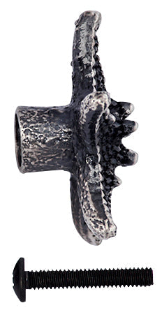 ##Antique Hardware## 1 3/4 Inch  Ocean Seaside Nautical Solid Pewter Decorative Starfish Knob (Satin Pewter Finish)