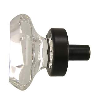 ##Antique Hardware## 1 Inch Crystal Clear Octagon Old Town Cabinet and Furniture Knob