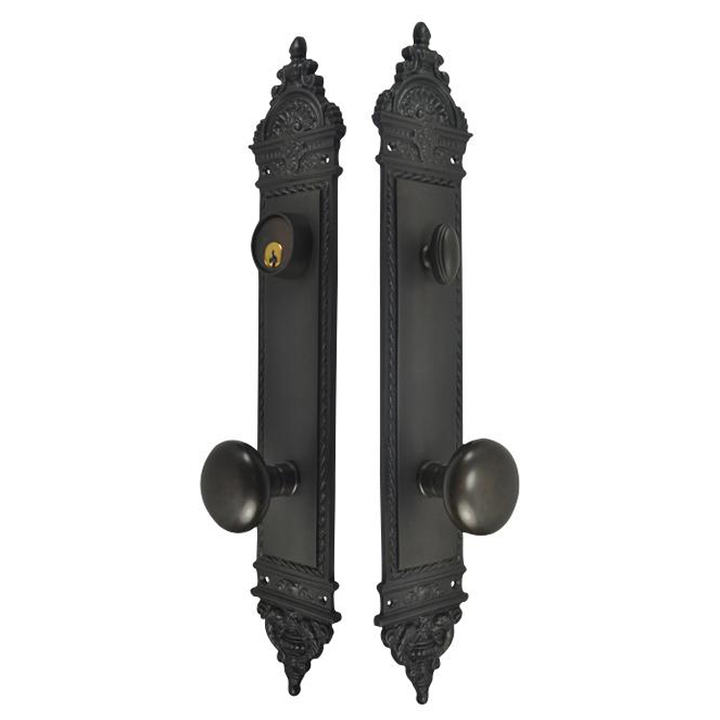 ##Antique Hardware## L'Enfant Style Single Door Deadbolt Entryway Set (Several Finishes Available)