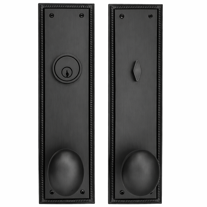 Georgian Roped Rectangular Style Single Door Entryway Set (Several Knob & Finish Options Available)