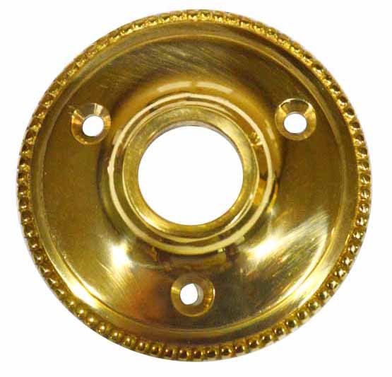 ##Antique Hardware## 2 3/8 Inch Small Traditional Round Rosette (Polished Brass Finish)