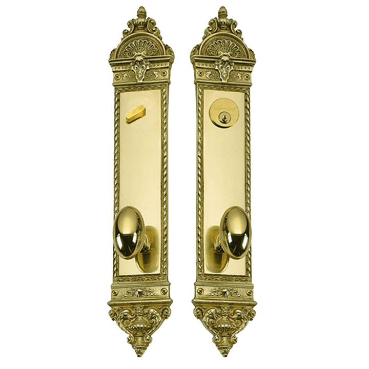 ##Antique Hardware## L'Enfant Style Single Door Deadbolt Entryway Set (Several Finishes Available)