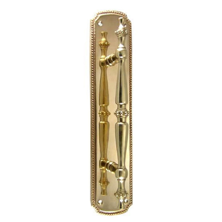 ##Antique Hardware## 11 1/2 Inch Solid Brass Beaded Door Pull (Several Finishes Available)