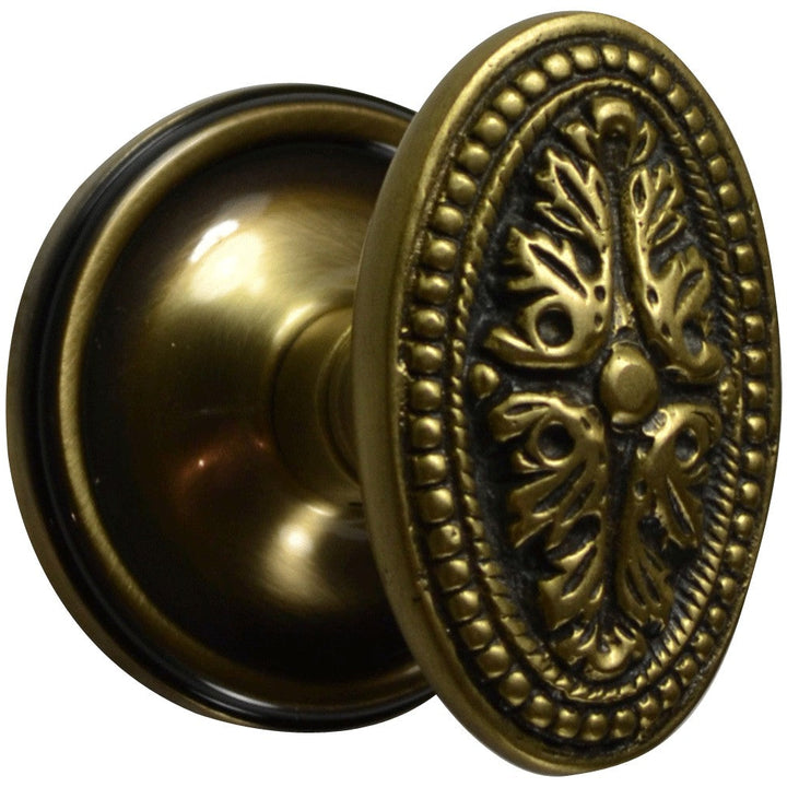 Traditional Rosette Door Set with Avalon Style Door Knobs (Several Finishes Available)