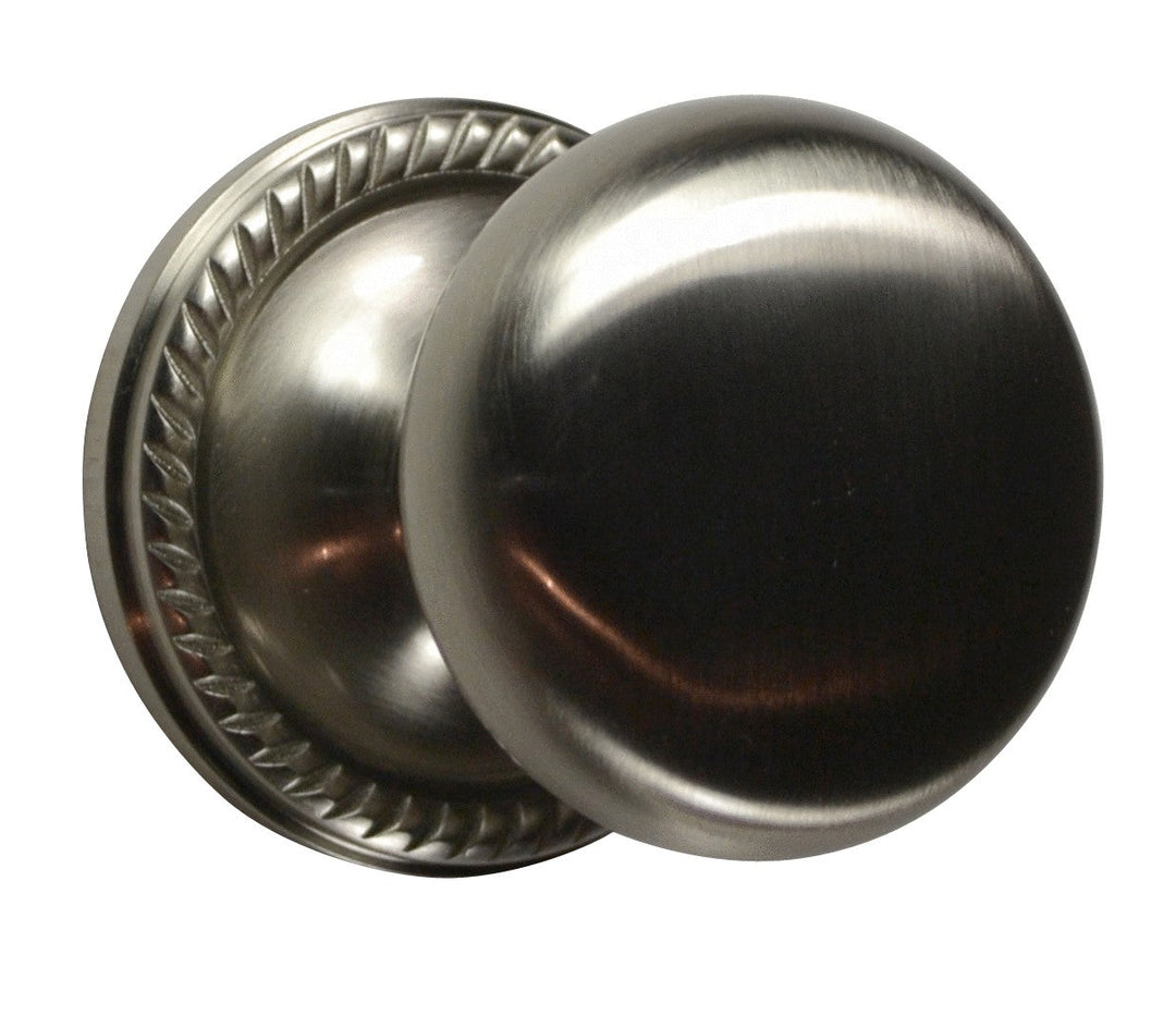 Georgian Roped Rosette Door Set with Round Brass Door Knobs (Several Finishes Available)