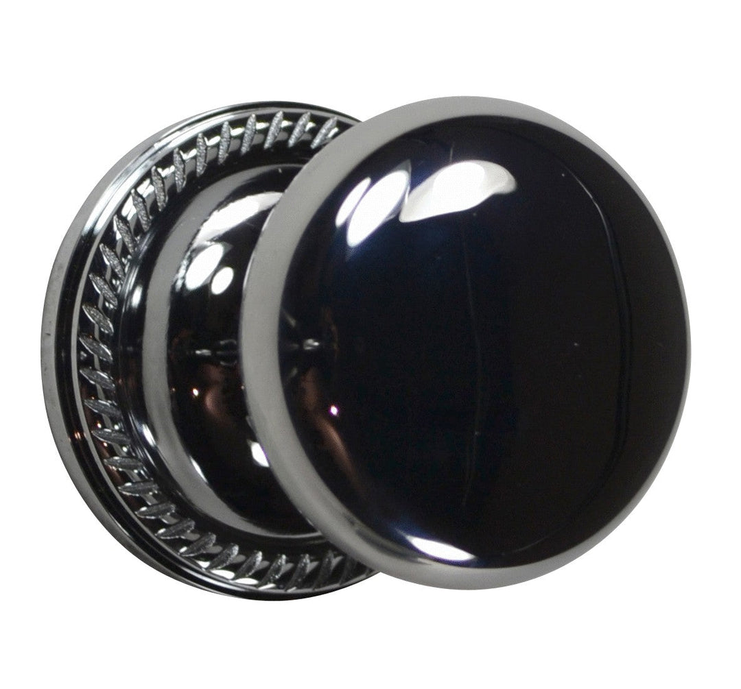 Georgian Roped Rosette Door Set with Round Brass Door Knobs (Several Finishes Available)