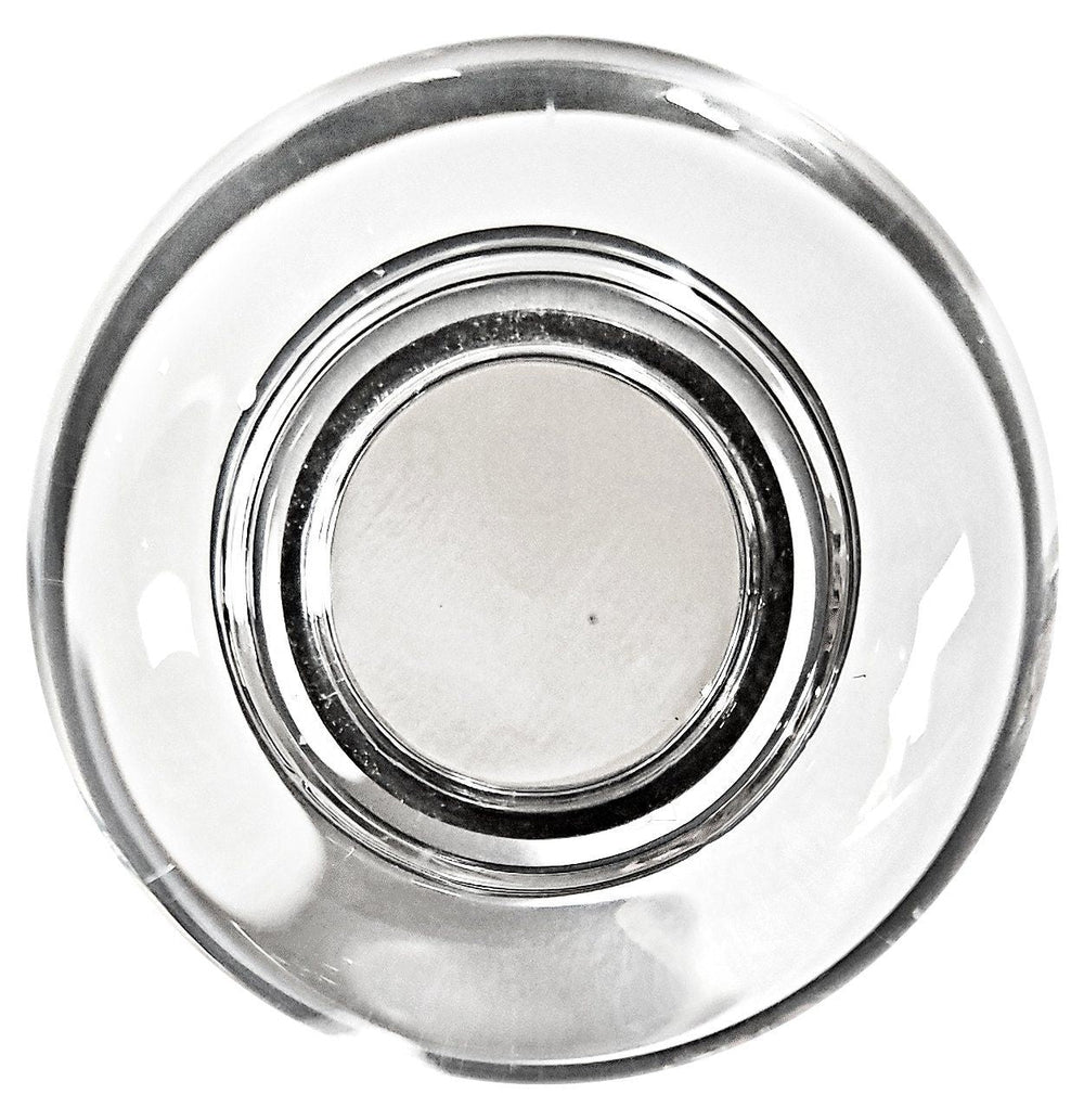 ##Antique Hardware## 1 1/4 Inch Flat-Faced Round Crystal Clear Glass Cabinet & Furniture Knob