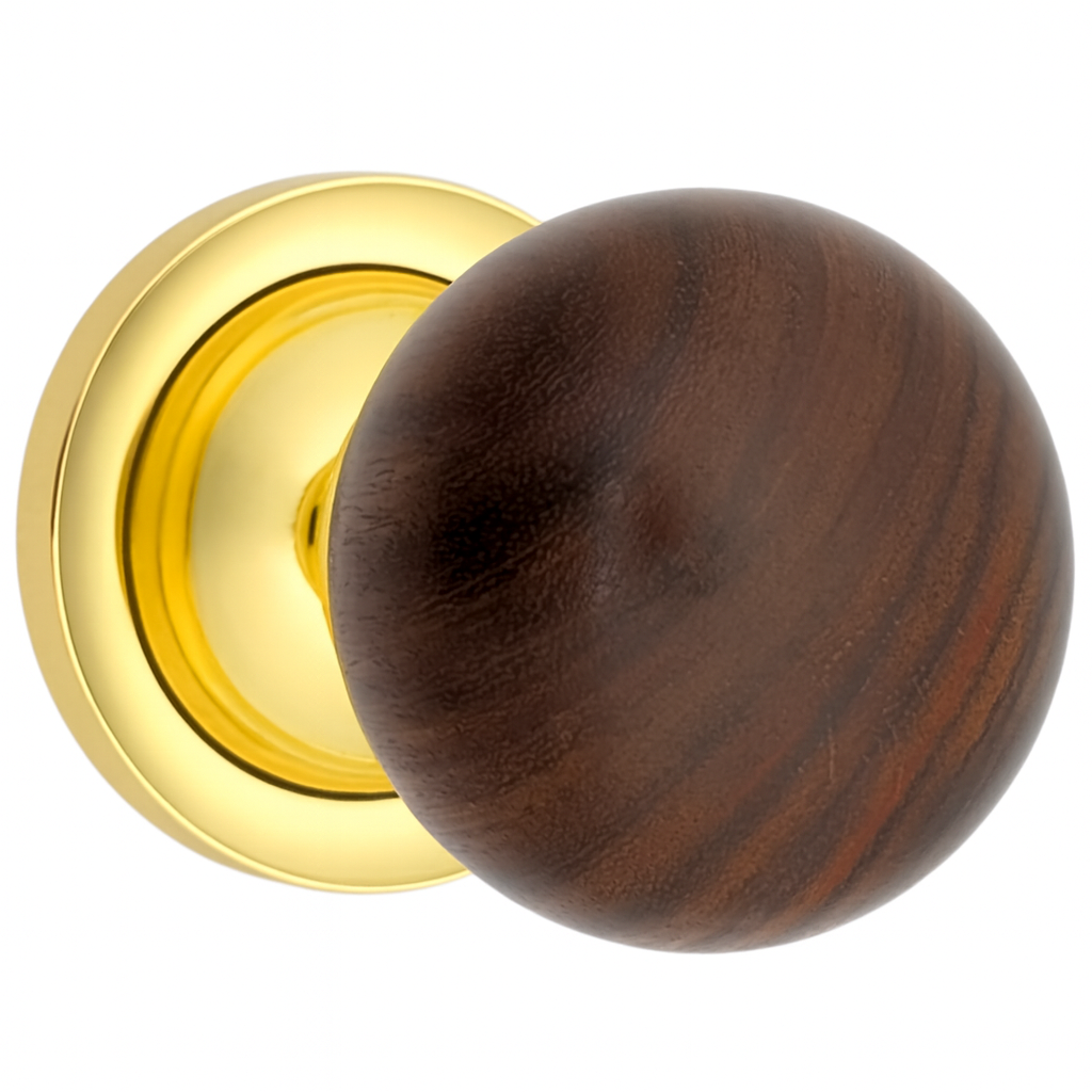 ##Antique Hardware## Magnifique™ Classic Door Set with Rosewood Knobs (Several Finishes Available)