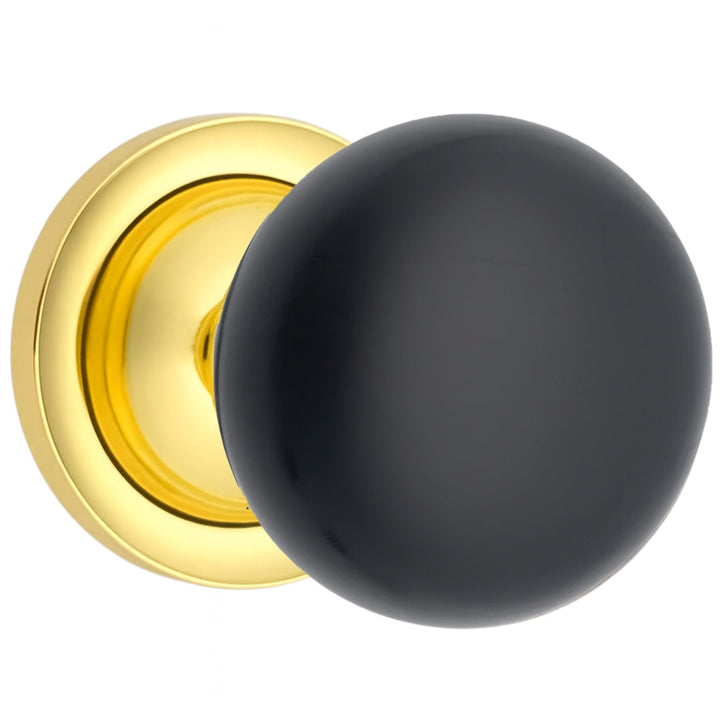 Magnifique™ Classic Door Set with Ebony Wood Knobs (Several Finishes Available)