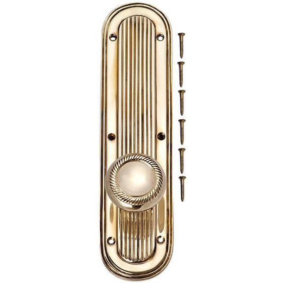 Solid Brass Art Deco Georgian Roped Door Knob Set