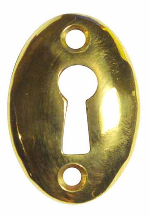 Solid Brass Distressed Style Escutcheon / Keyhole Cover