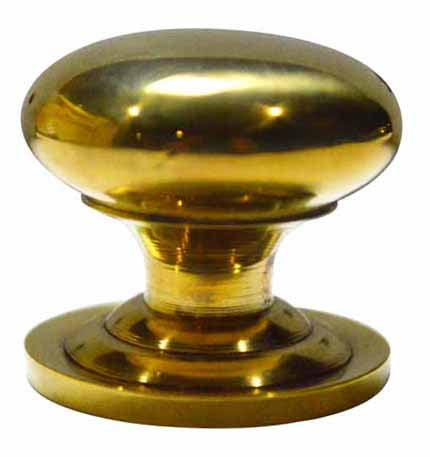 Polished Brass Traditional Round Cabinet & Furniture Knob