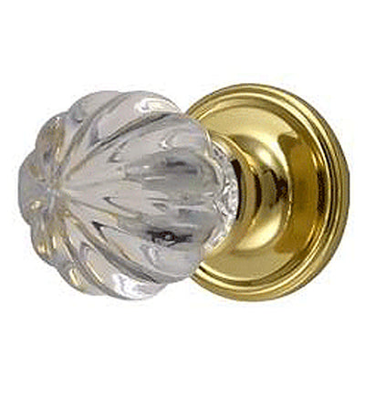 Crystal Provincial Style Door Knob with Victorian Rosette