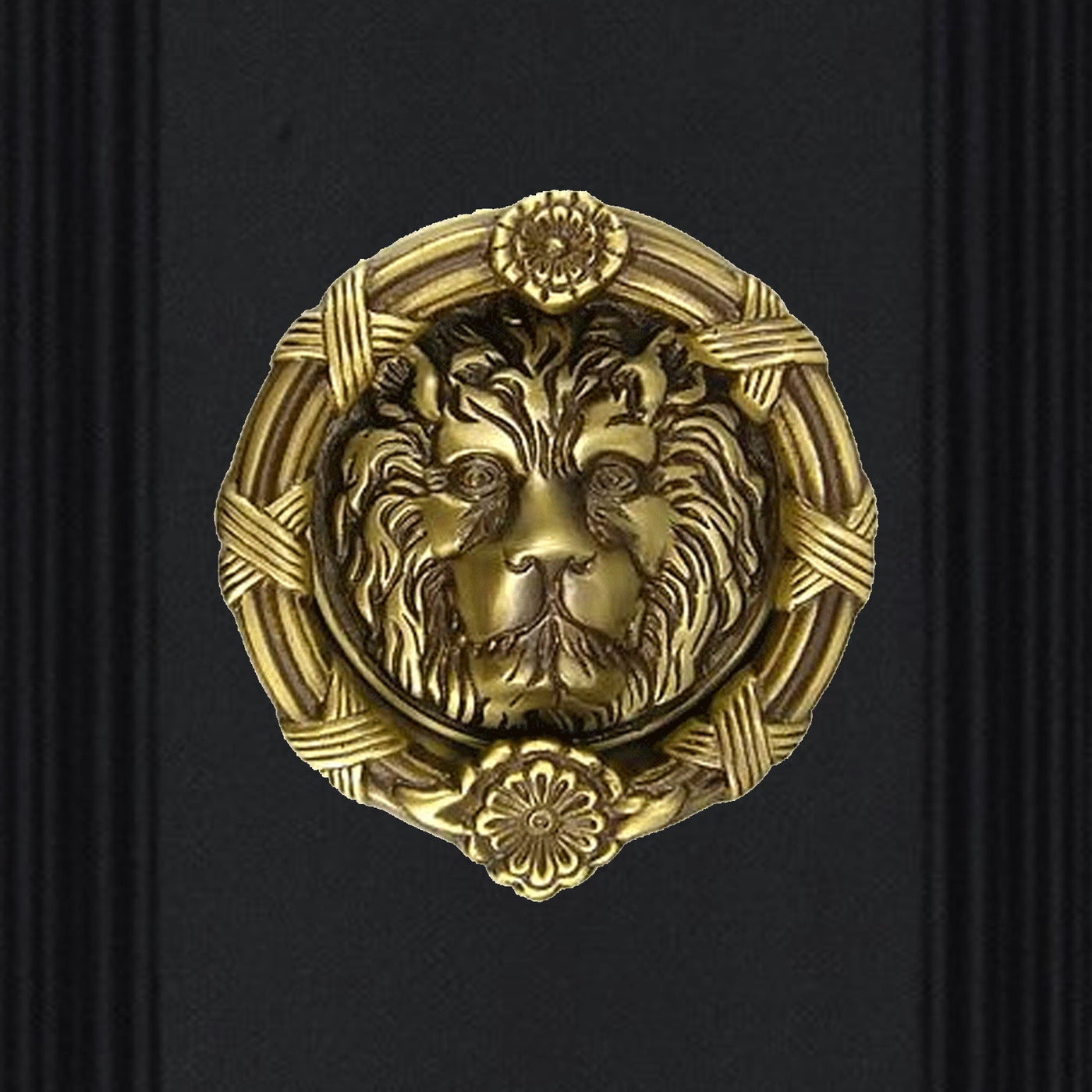 Ribbon & Reed 5 1/4 Inch Solid Brass Lion Door Knocker