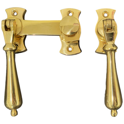 4 1/2 Inch Overall Colonial Window Lock (Polished Brass Finish)