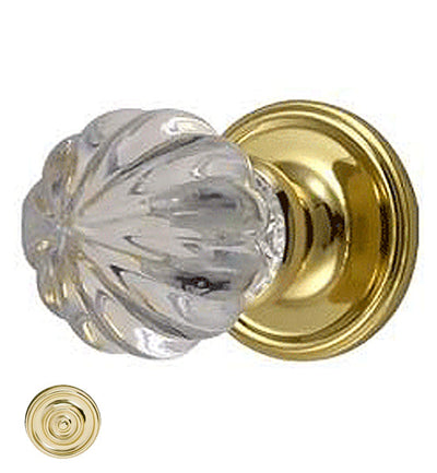 Crystal Provincial Style Door Knob with Victorian Rosette