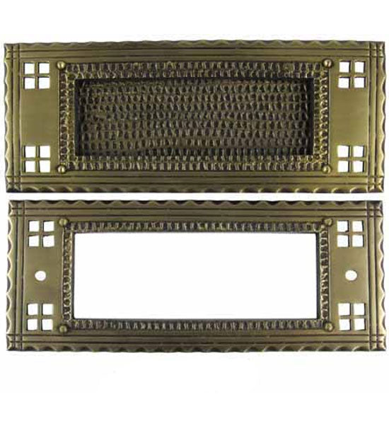 Antique Craftsman Style Mail Slot for Front Doors in Several Finishes