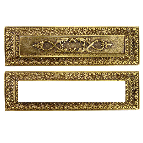 Antique Mail Front Door Slot - Victorian Style Mail Slot (Several Finishes Available)
