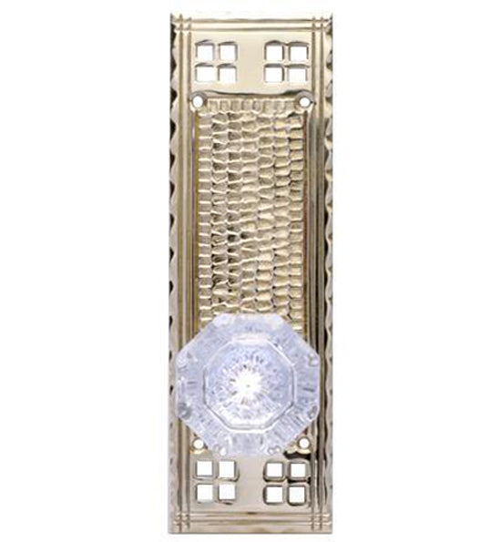 Craftsman Style Plate With Crystal Octagon Door Knob
