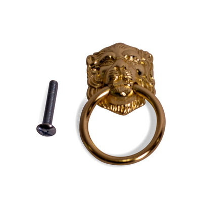 2 1/4 Inch Lion Drop Drawer Ring Pull