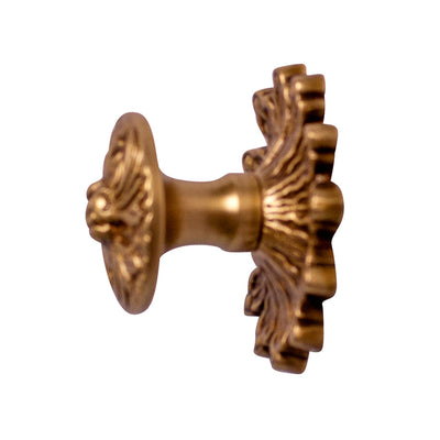 2 Inch Solid Brass Rococo Victorian Cabinet & Furniture Knob with Back Plate (Several Finishes Available)